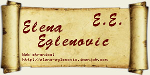 Elena Eglenović vizit kartica